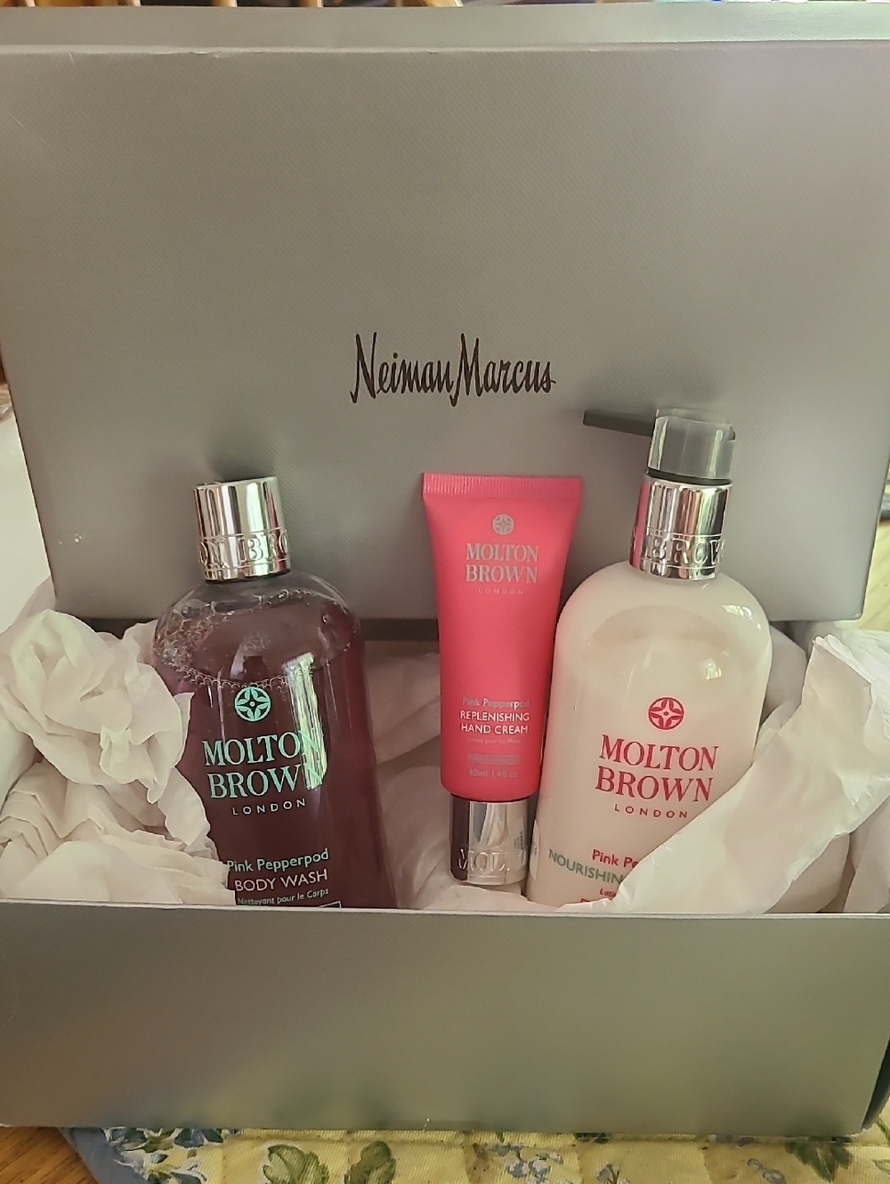 Molton Brown Pink Pepperpod Bath & Body Trio - Pink & Cream